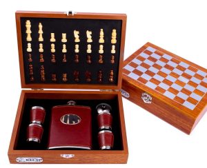 KIT XADREZ ACABAMENTO EM COURO